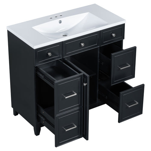 Bathroom Vanity Cabinet With Sink Top Combo Set
