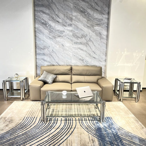 Modern Stainless Steel Coffee Table Set Set Of 3