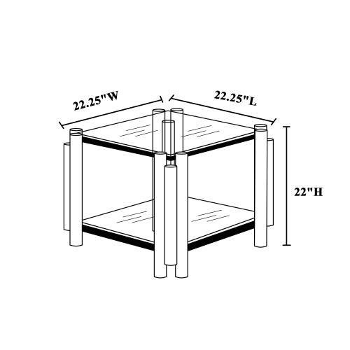 Modern Stainless Steel Coffee Table Set Set Of 3