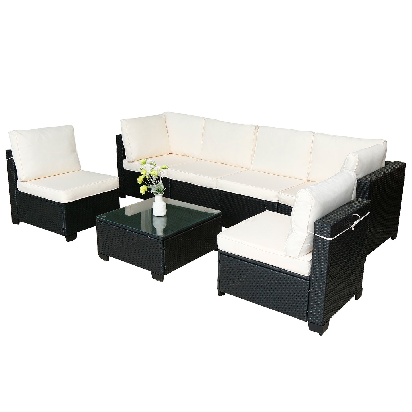 Seven Piece Sofa Set Table With Sofa Chair