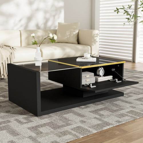 Long Coffee Table, High-Gloss White.