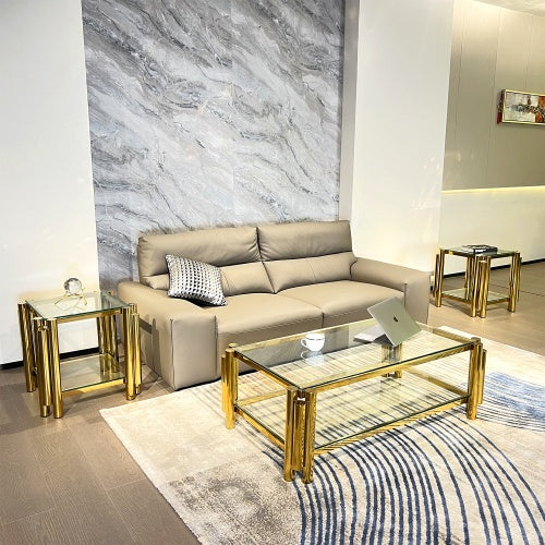 Modern Stainless Steel Coffee Table Set Set Of 3