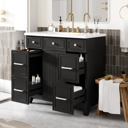 Bathroom Vanity Cabinet With Sink Top Combo Set