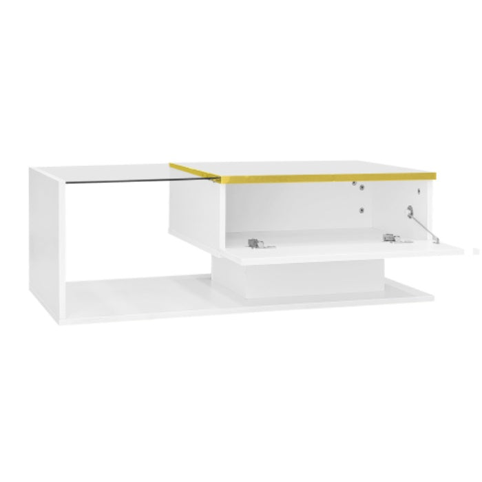 Long Coffee Table, High-Gloss White.