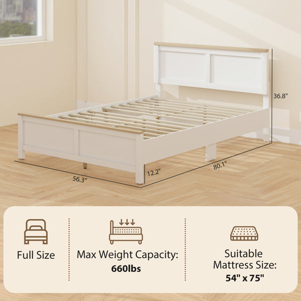 Queen Platform Bed Frame With Headboard And Footboard