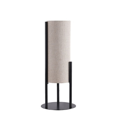 Modern Upright Beige Linen Drum