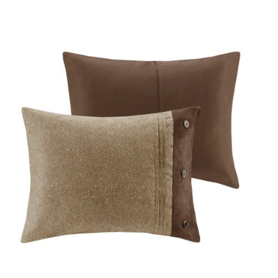 7 Piece Faux Suede Comforter Set
