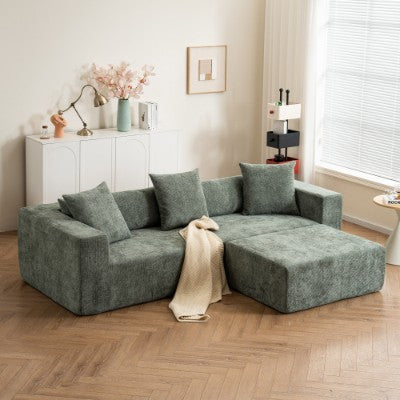 Modular Cross section With L-shaped Lounge Chair / Cloud Sofa