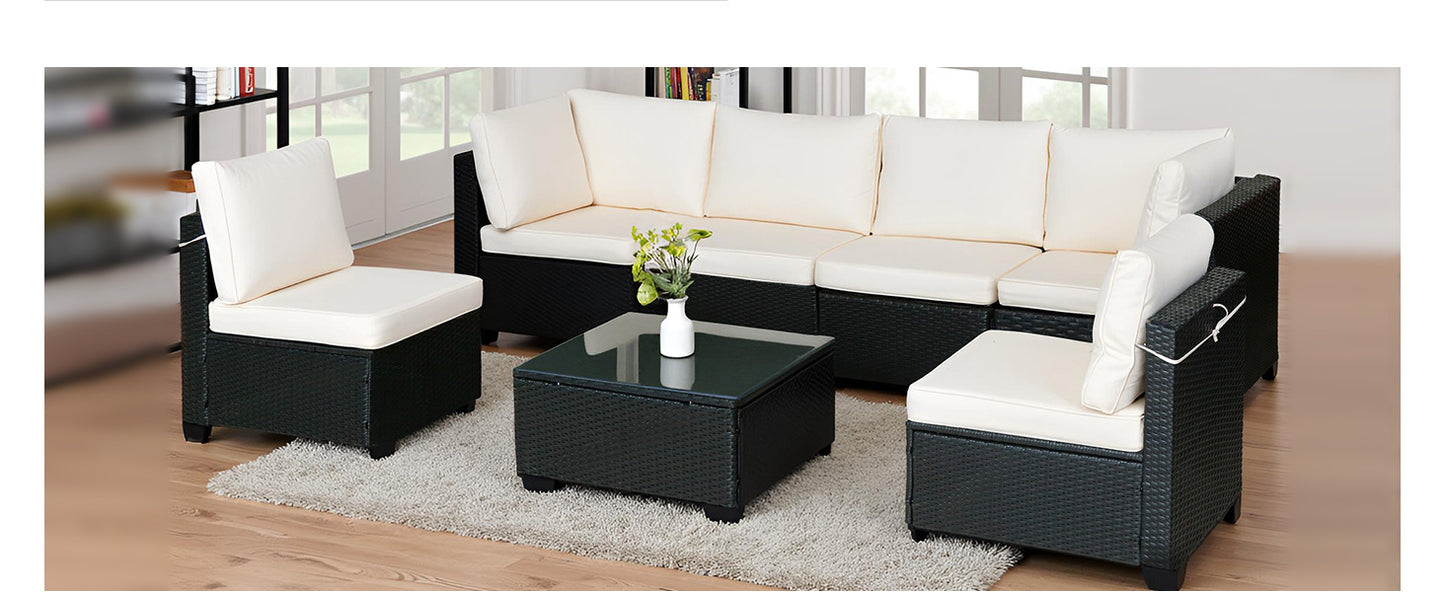 Seven Piece Sofa Set Table With Sofa Chair