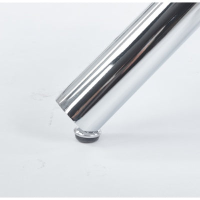 Chrome Dining Table With Metal Leg And Glass