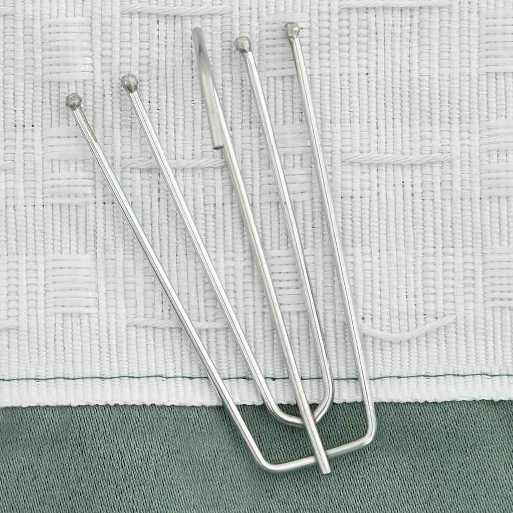 Green Blackout Curtain with Hooks