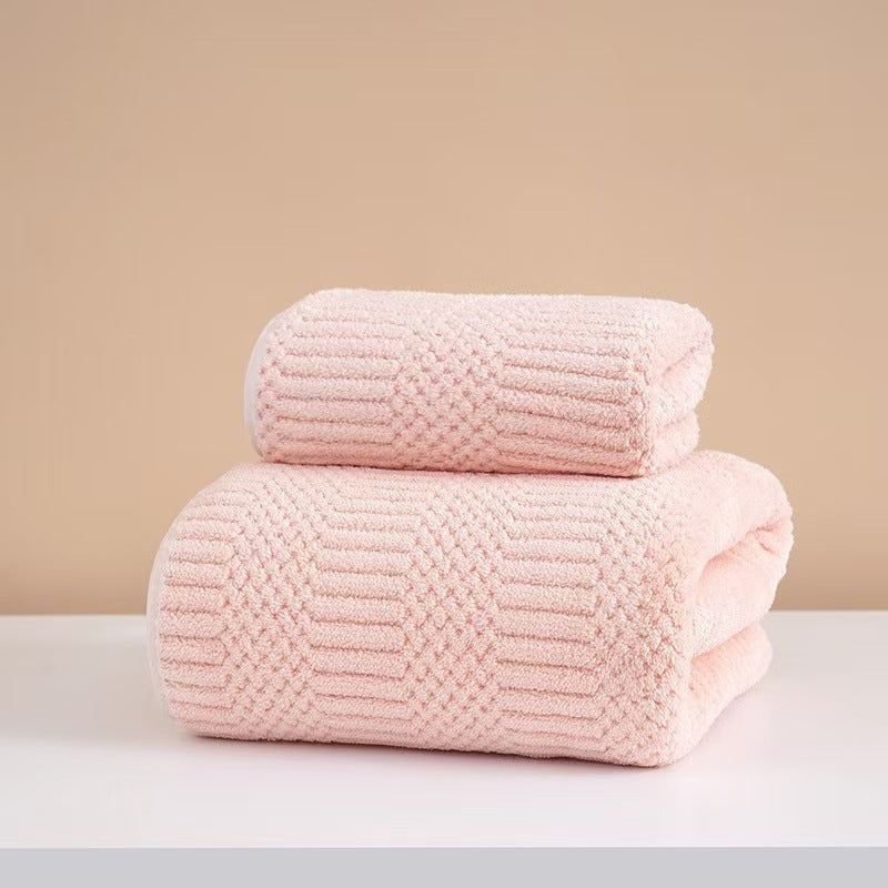 Wide Stripe Dark Stripe Coral Velvet Printing Towels Suit