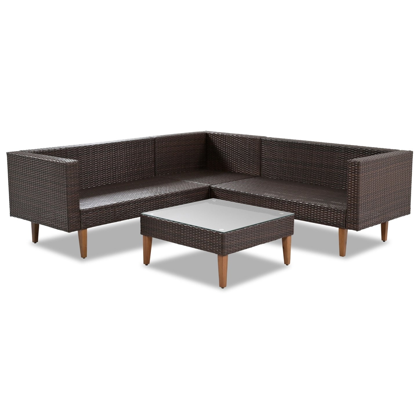 4 Piece Outdoor Wicker Sofa Set