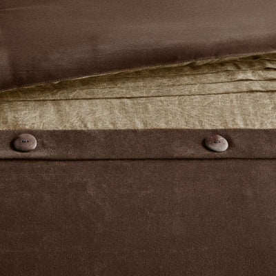 7 Piece Faux Suede Comforter Set