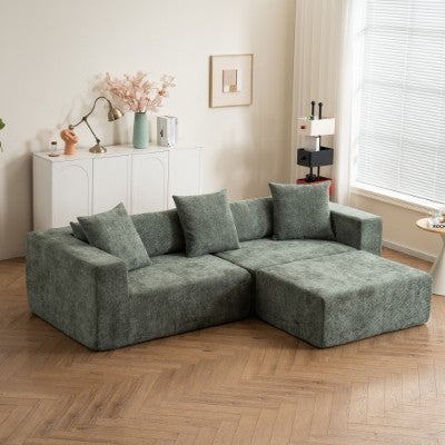 Modular Cross section With L-shaped Lounge Chair / Cloud Sofa